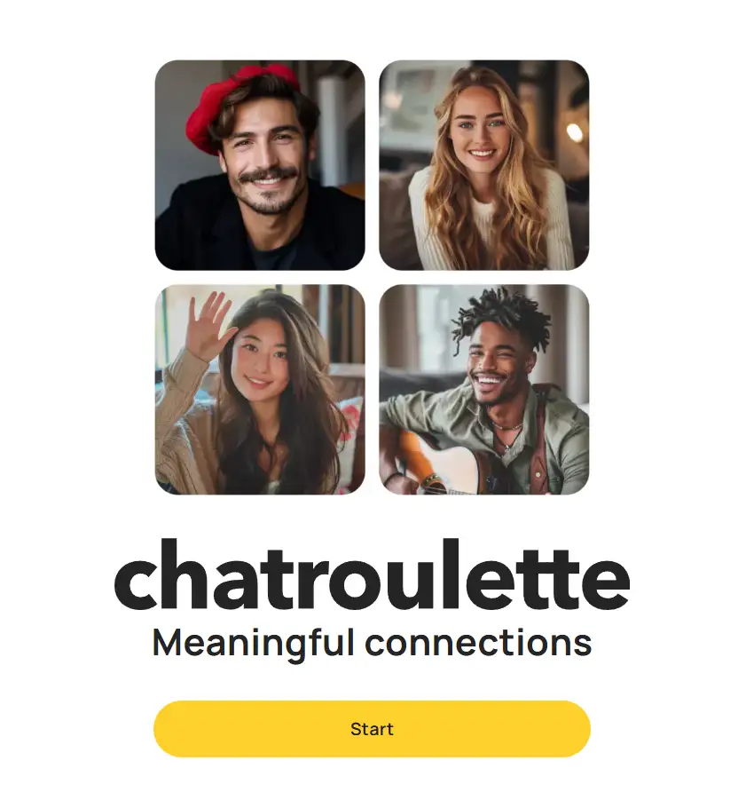Homepage of Chatroulette